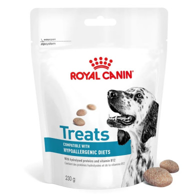 Royal Canin Hypoallergenic Snacks – Recompense Hipoalergenice pentru Câini cu Alergii Alimentare, 230 g